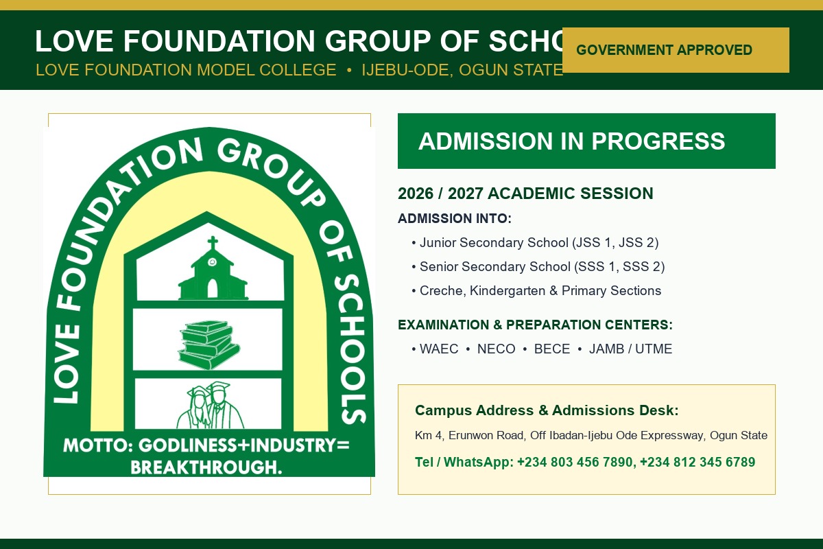 Admissions at Love Foundation Model College